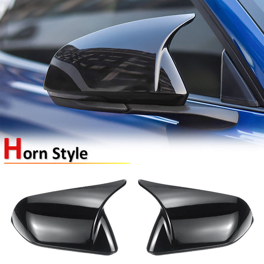 Mustang Car Rearview Side Batman Mirror Covers Cap Horn Style For Ford Mustang 2015 2016 2017 2018 2019 2020 2020 - ONECARWORLD