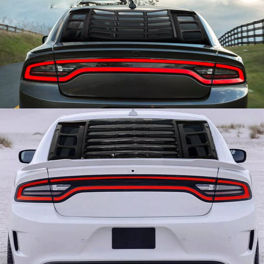 Dodge Charger Gloss Black ABS Window Louver Cover Rain Sun Guard weather proof 15-23 3PCS