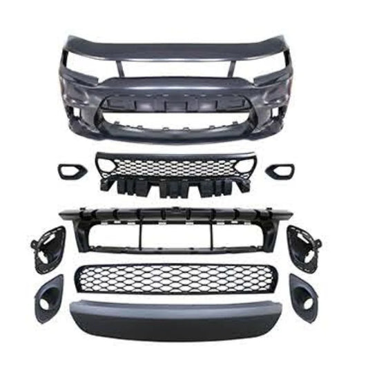 Dodge Charger Front Conversion Bumper Hellcat Style With fog lamp Option 2015-2023 Unpainted Primer Onecarworld