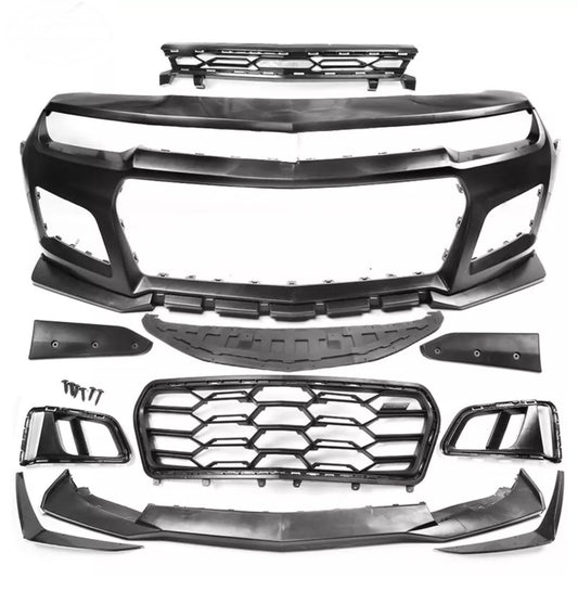 Complete 1LE style front bumper kit for 2014–2015 Chevy Camaro – includes grille, lower valance, ducts, trim, and hardware