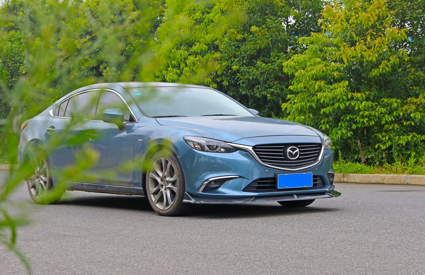 Mazda 6 Atenza 2017-2020 Front Lip Splitter Glossy Black Onecarworld