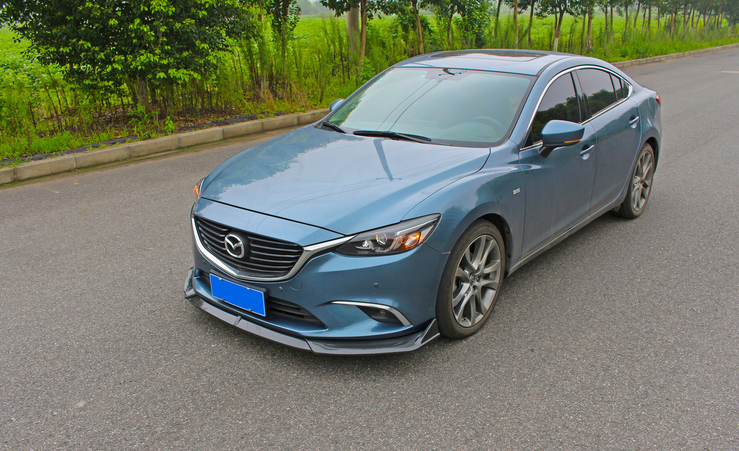 Mazda 6 Atenza 2017-2020 Front Lip Splitter Glossy Black Onecarworld