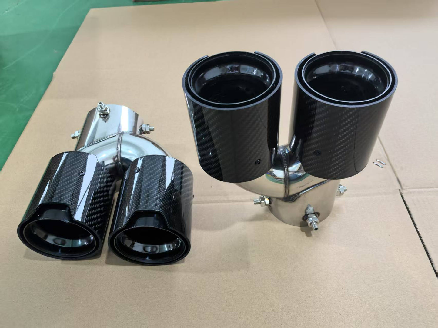 BMW M340i G20 G21 G22 G23 M440i G42 M240i Muffler Tailpipe Exhaust System Carbon Fiber Style Exhaust Tip Quad Style Compatible Onecarworld