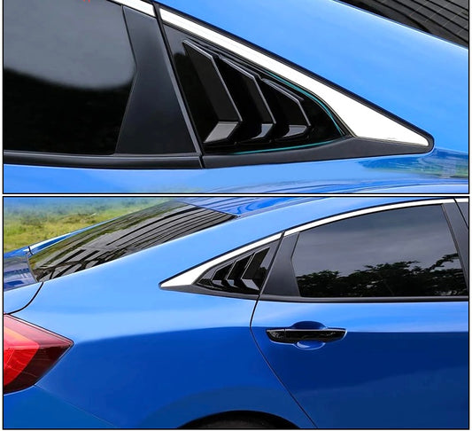Honda Civic 2023-2024 Rear Window Louver Glossy black