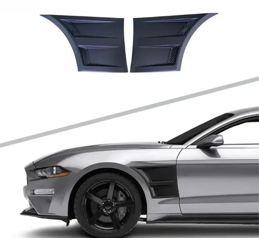 Ford Mustang Front Fender Side Scoops Vent 3D Style | 2015–2023 | ABS Plastic | Paintable | Onecarworld