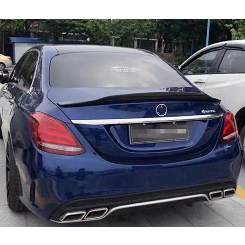2021-2023 Mercedes Benz W205 C300 C43 Gloss Black PSM Rear Spoiler Wing Lip - ONECARWORLD