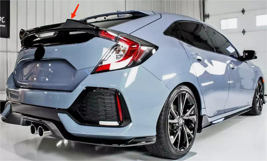 M4 Style Rear Spoiler Wing Lip Glossy Black For 2016-2021 Honda Civic Hatchback - ONECARWORLD