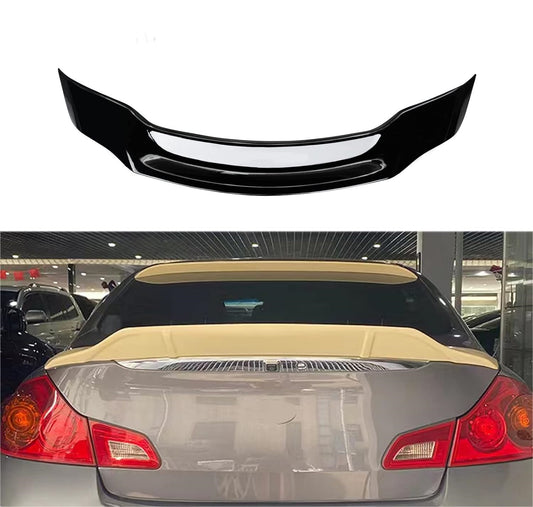 Rear Spoiler Fit for Infiniti G37 G25 4-Door 2007-2015 R Style ABS Unpainted Matte Black Rear Trunk Splitter Wing - ONECARWORLD