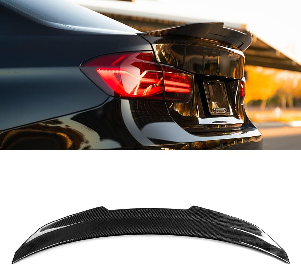 Trunk Spoiler for BMW 3 Series F30 2013-2018 & F80 M3 2014-2018 Rear Spoiler 328i 335i 320i 330i 340i 316i 318i. Rear Boot Lid Highkick Spoiler Wing Lip Glossy Black - ONECARWORLD