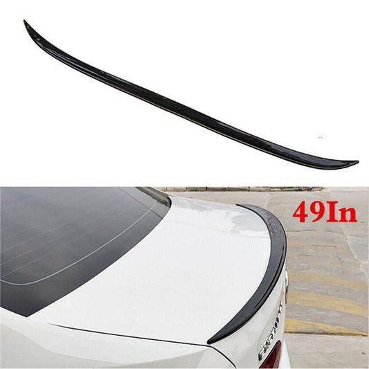 Spoiler Glossy black Style 49In Universal Car Rear Roof Lip Spoiler Tail Trunk Wing Sticker