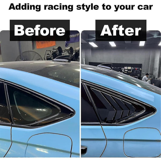 Honda Accord 2023 2024 11th Gen Gloss Black Rear Side Window Louvers Racing Style Triangular Window Glass Blinds