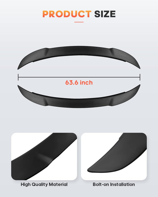 Dodge Charger Spoiler Wing Body Kits Hellcat Style Fits for 2011-2020 Glossy Black - ONECARWORLD