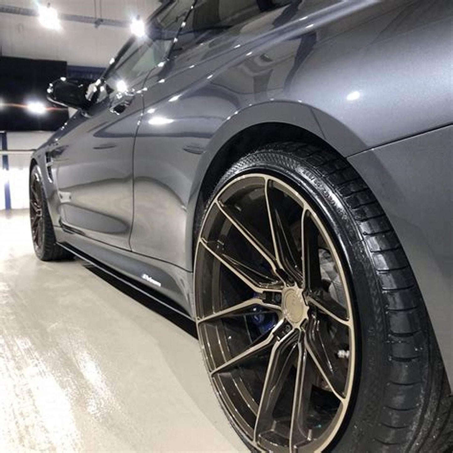 Side Skirts for 2011-2016 BMW 5 Series F10 F11 F18 | M Performance Style ABS Plastic Gloss Black Extension - ONECARWORLD