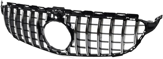 2015-2018 MERCEDES-BENZ C CLASS GT STYLE FRONT GRILLE (BLACK+ SILVER )WITH CAMERA HOLE. - ONECARWORLD