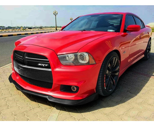 2012-2014 Dodge Charger SRT8 Style Unpainted Front Bumper Lip PU