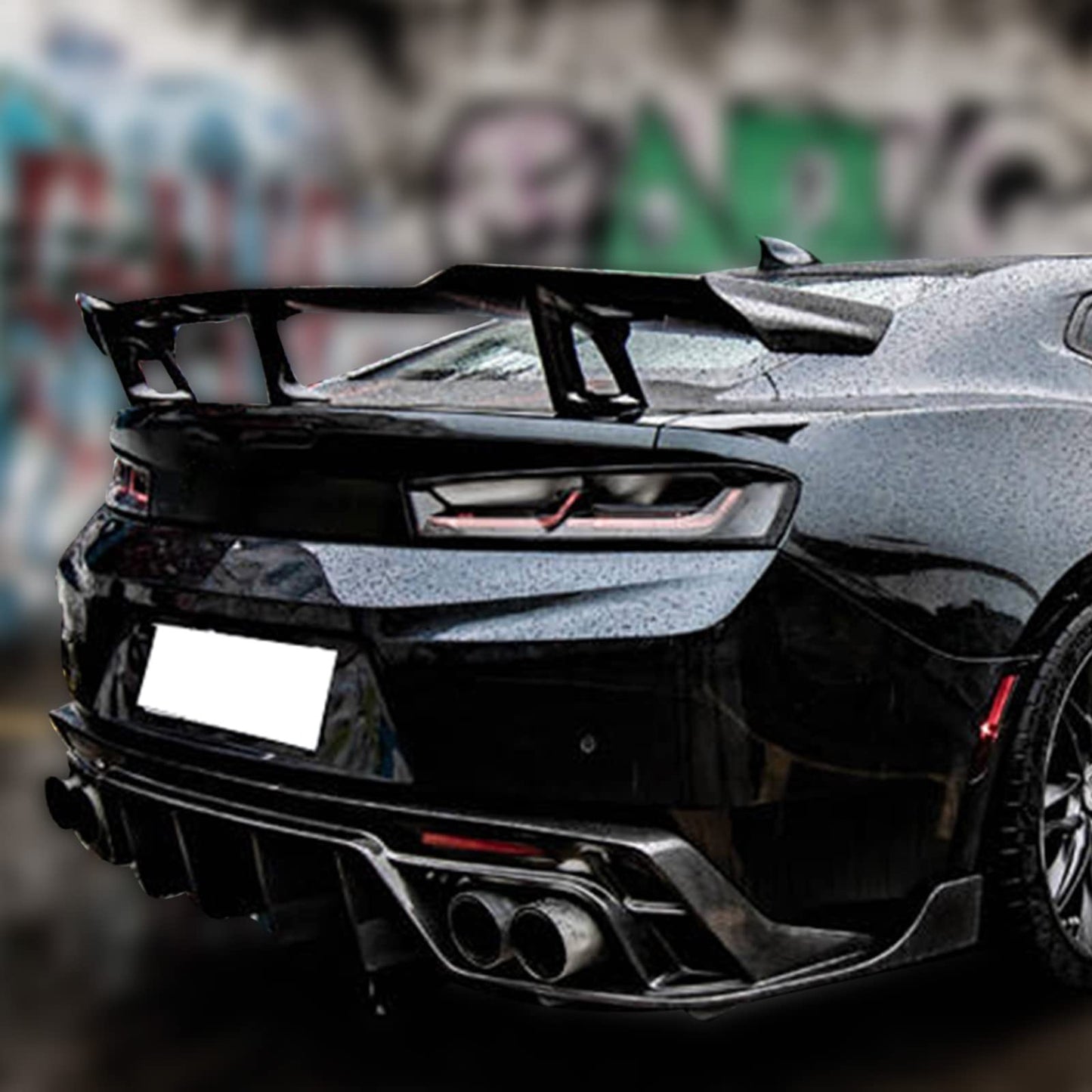 Rear Trunk Spoiler Lip, High Strength Gloss Black GT Style Anti Fade Trunk Spoiler Wing Replacement for Camaro ZL1 1LE 16‑21 for Car Adaptations - ONECARWORLD