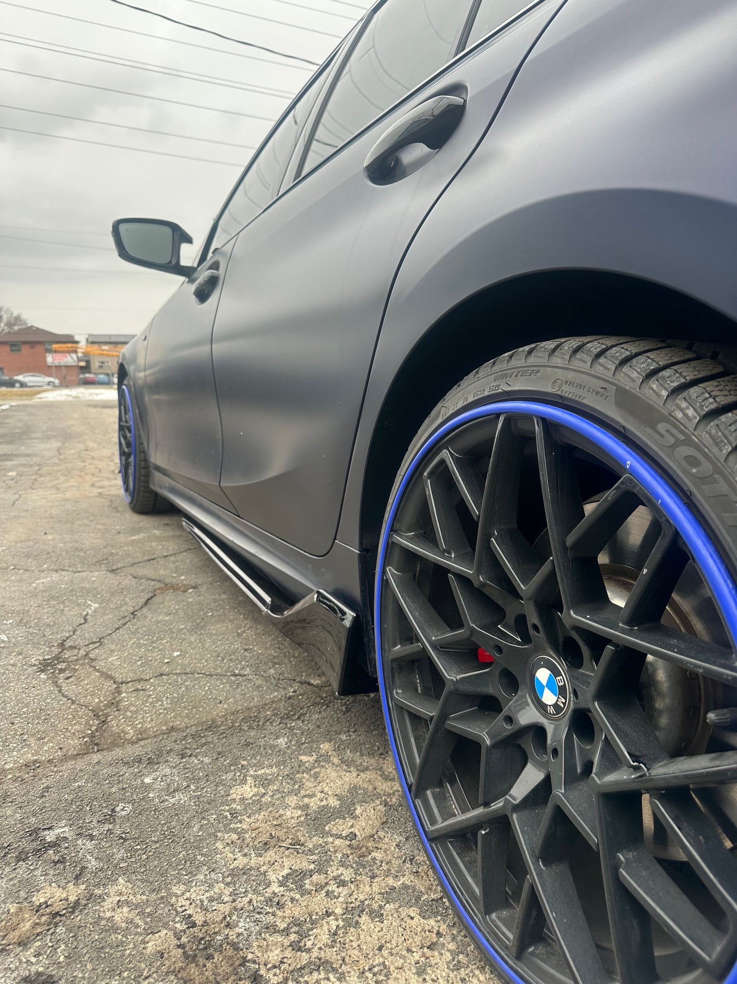 Side Skirts for 2019-2023 BMW G20 G28 3 Series M Sport Gloss Black 3D Racing Style Extension Rocker Panels