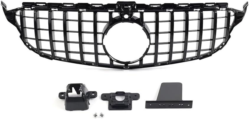 2015-2018 MERCEDES-BENZ C CLASS GT STYLE FRONT GRILLE (BLACK) WITH CAMERA HOLE - ONECARWORLD
