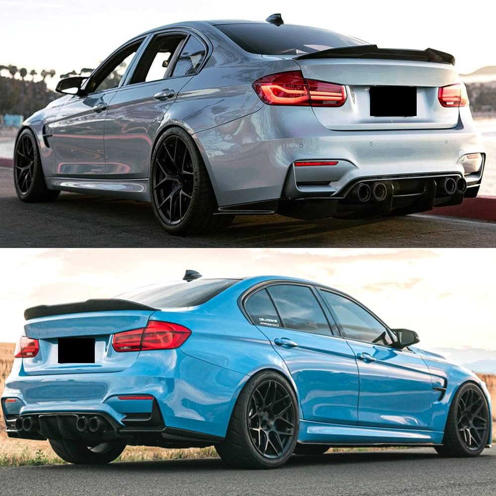 Trunk Spoiler for BMW 3 Series F30 2013-2018 & F80 M3 2014-2018 Rear Spoiler 328i 335i 320i 330i 340i 316i 318i. Rear Boot Lid Highkick Spoiler Wing Lip Glossy Black - ONECARWORLD