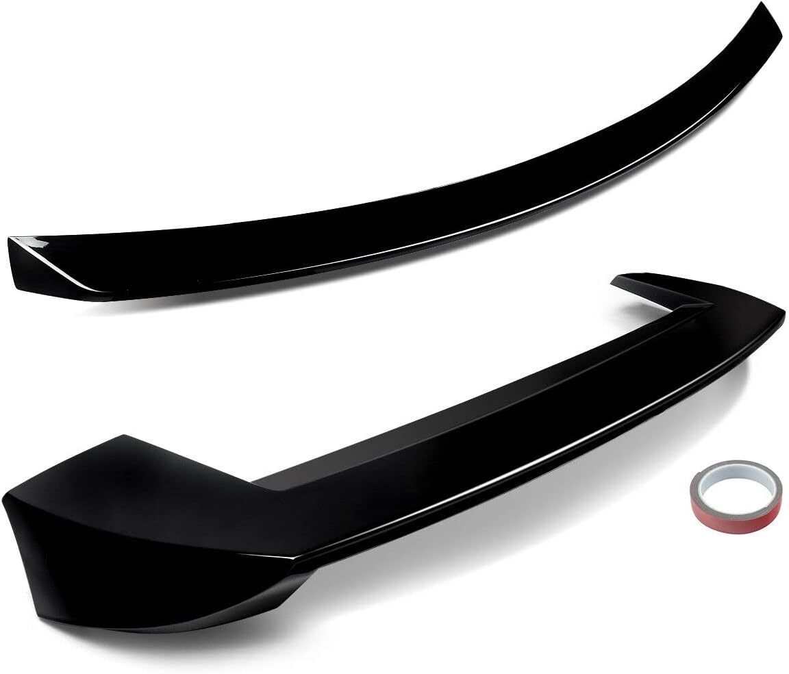 2013-2021 Jeep Grand Cherokee R Style Rear Roof Spoiler + Trunk Splitter Tailgate Mid Wing Gloss Black - ONECARWORLD