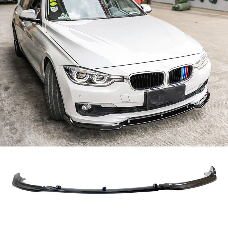 BMW F30 F35 3 Series Base 2013-2018 Front Bumper Lip Splitter Gloss Black (Standard bumpers only) - ONECARWORLD