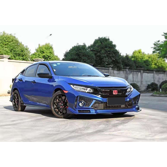 Honda Civic Track Front Bumper 2016-2021 Unpainted Black Onecarworld