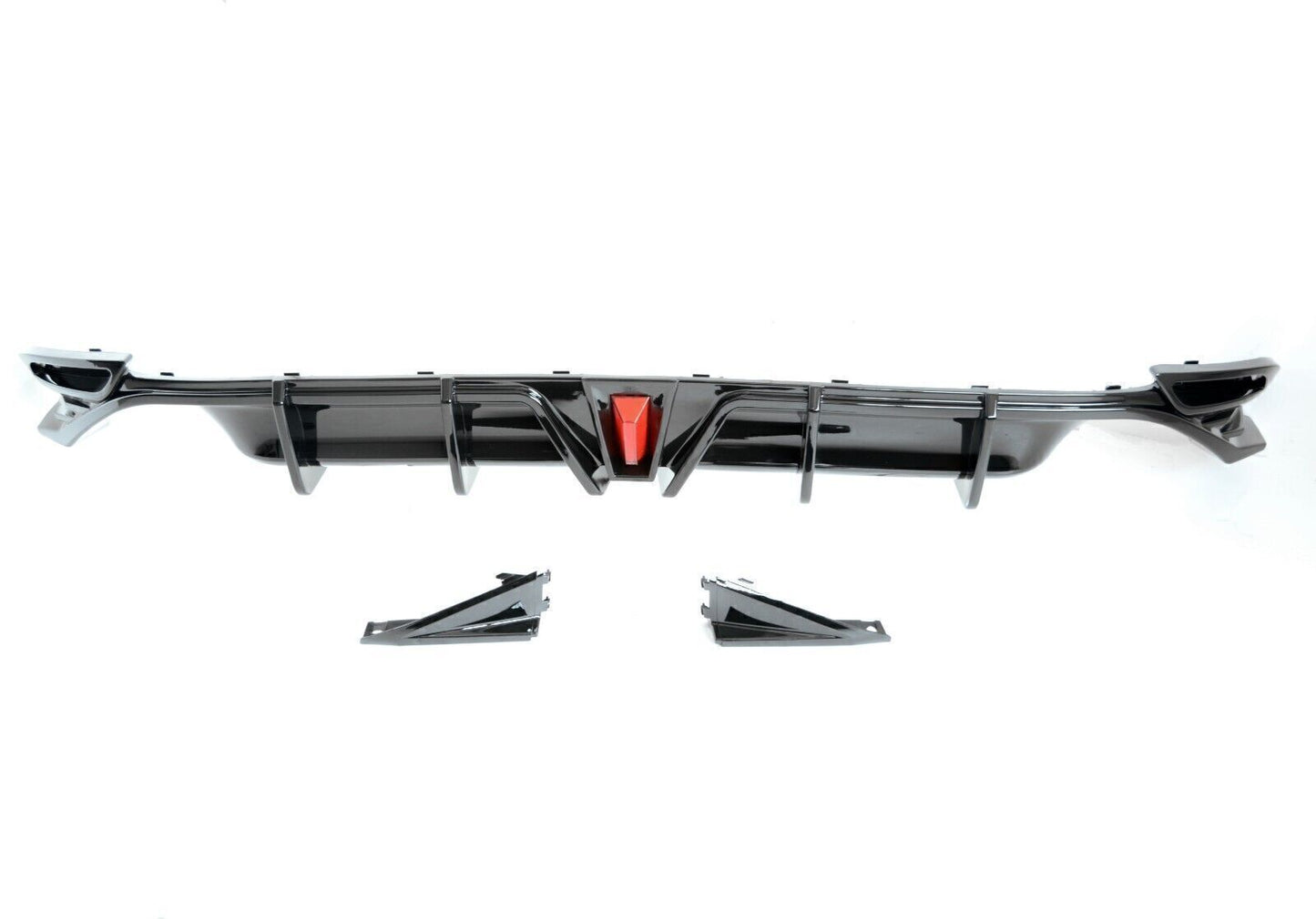 Toyota Camry 18-23 Fits LE XLE Rear Diffuser Lip W/LED Light Glossy Black - ONECARWORLD