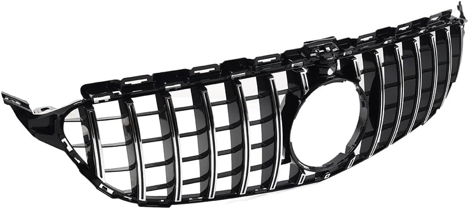 2015-2018 MERCEDES-BENZ C CLASS GT STYLE FRONT GRILLE (BLACK+ SILVER )WITH CAMERA HOLE. - ONECARWORLD