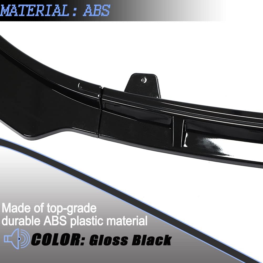 Front Bumper Lip for Toyota Camry Sport Hybrid SE XSE 2021 2022 Front Lip Splitter Air Dam Bumper Protection Spoiler Splitter Gloss Black - ONECARWORLD