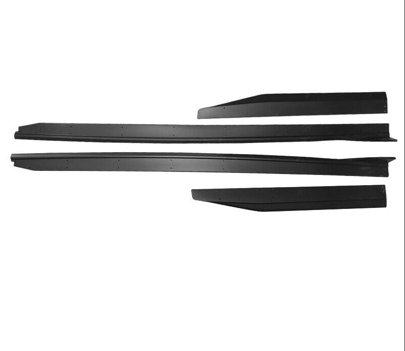 Ford Mustang GT350 15-23 Style Glossy Black 4PCS Side Skirts Bottom Line - ONECARWORLD
