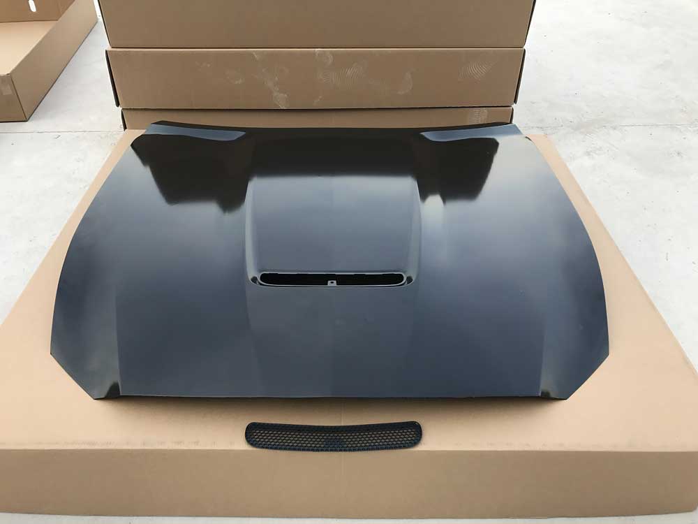 15-17 Mustang GT350 Style Aluminum Hood (Fits All 15-17 Models) Direct Fit & Includes Plastic Grille Insert - ONECARWORLD