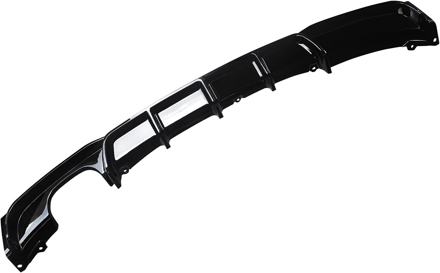 Rear Diffuser for 2012-2019 BMW 3 Series F30 F31 320i 330i 340i with M Sport Bumper,Gloss Black ABS Material Lower Bumper Lip single Exhaust - ONECARWORLD