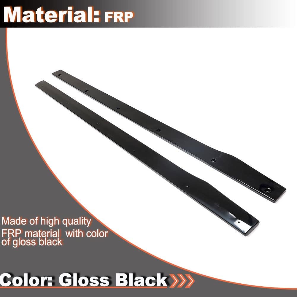 Mercedes Benz C-Class W205 C205 2015-2018 A205 C300 C400 Sport C43 C63 AMG 2Door 4Door Gloss Black Side Skirts Rocker Panels Extension Lip Onecarworld