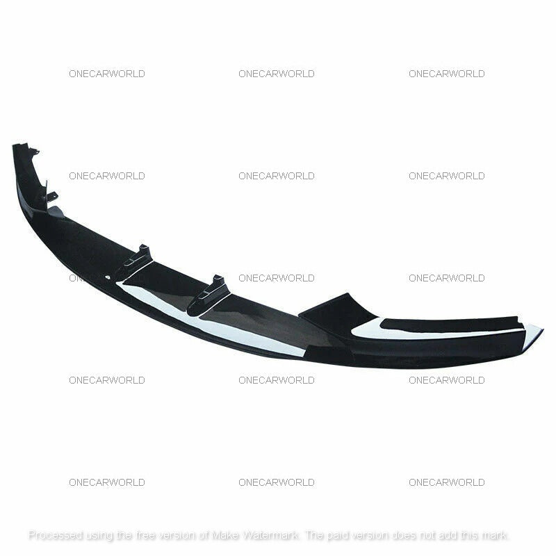 Front Bumper Lip for BMW 2 Series F22 220i 228i 230i M235i M240i 2014-2020 Gloss Black ABS Front Spoiler Splitter MPerfomance Style (One Piece Lip)
