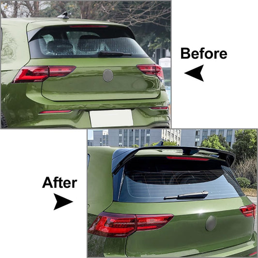 Volkswagen Golf MK8 GTI R 2020-2024 CS Style Rear Roof Spoiler Gloss Black Onecarworld