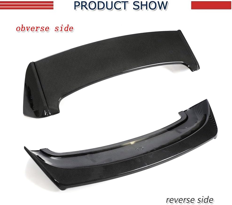 Glof 6 Rear Window Roof Spoiler Compatible with VW Golf 6 GTI & R20 Hatchback 2-Door 4-Door 2008-2013 Glossy ABS Rear Lip Wing Spoiler Deck Lid Glossy Black - ONECARWORLD