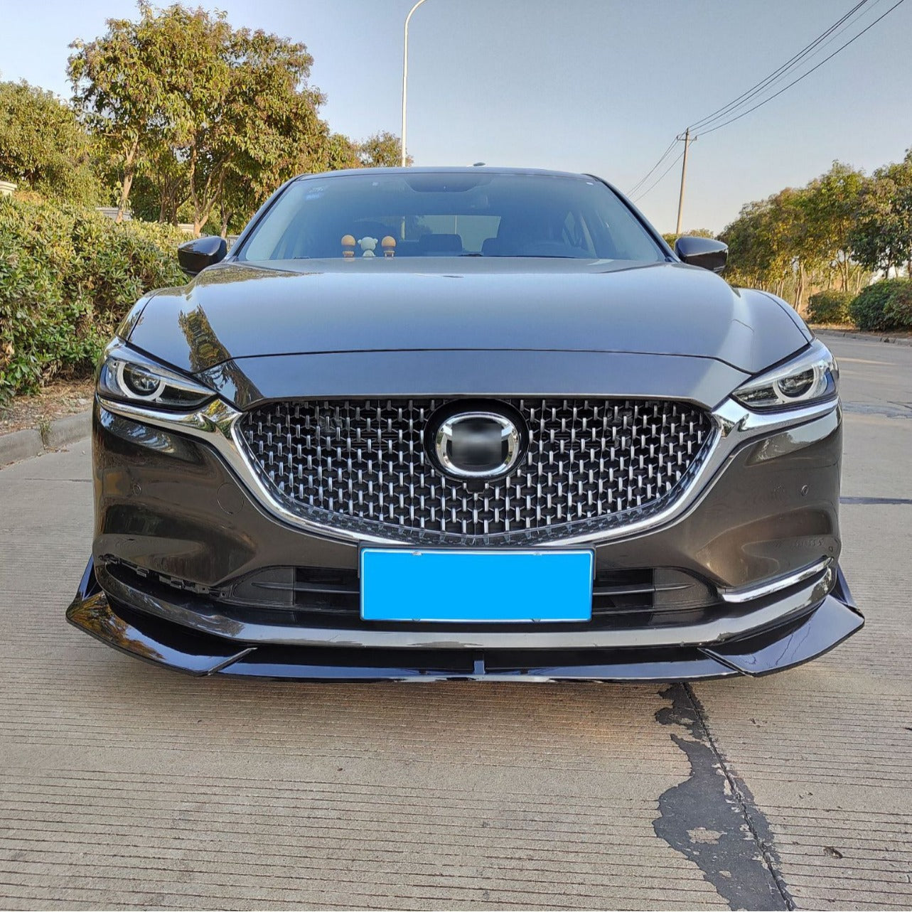 Mazda 6 Atenza 2017-2020 Front Lip Splitter Glossy Black Onecarworld