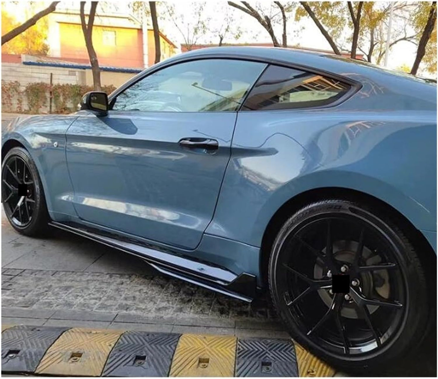 Compatible for Mustang GT500 2015-2023 ABS Glossy Black Side Skirts Aprons Extension Lip Body Kit - ONECARWORLD
