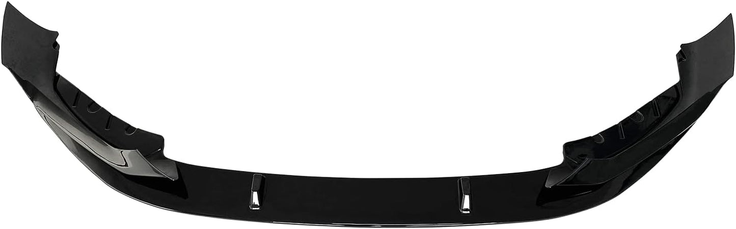 Front Lip Fit For 2021-2023 BMW 5 Series G30 M550i M Sport Gloss Black Front Bumper Splitter - ONECARWORLD