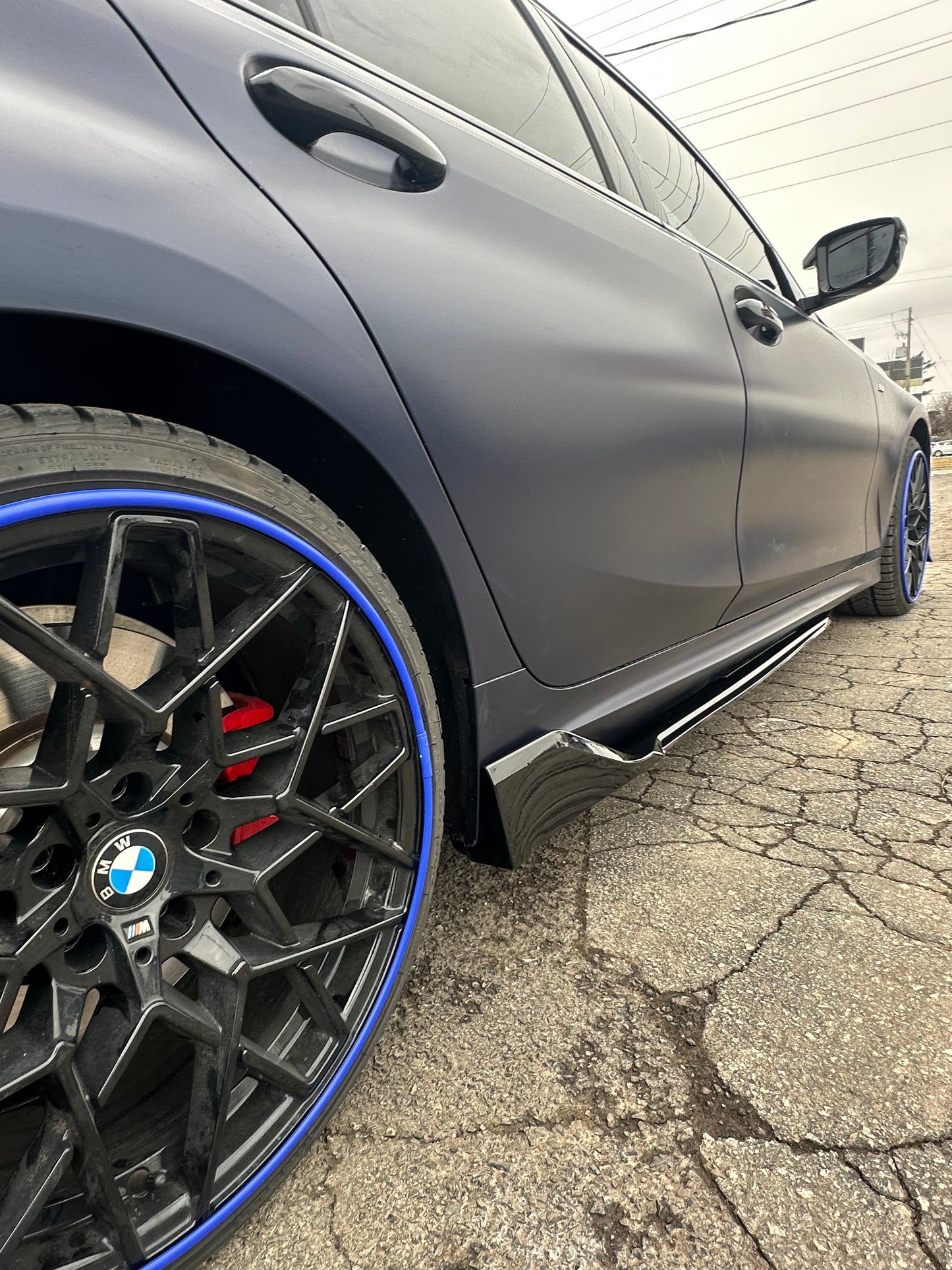 Side Skirts for 2019-2023 BMW G20 G28 3 Series M Sport Gloss Black 3D Racing Style Extension Rocker Panels