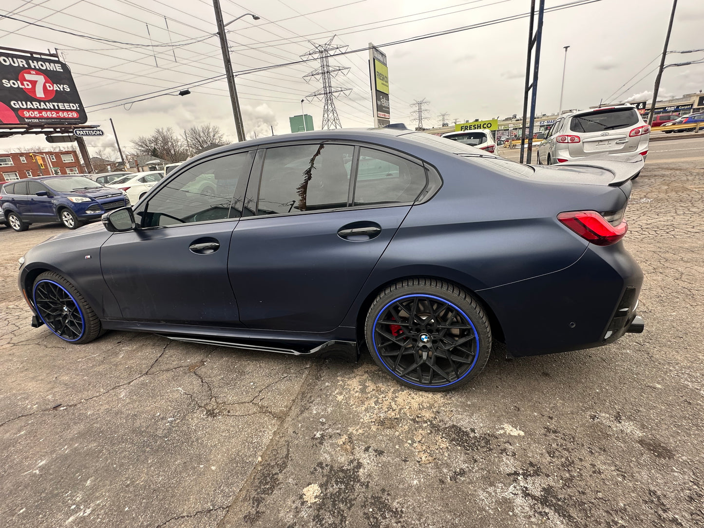 Side Skirts for 2019-2023 BMW G20 G28 3 Series M Sport Gloss Black 3D Racing Style Extension Rocker Panels