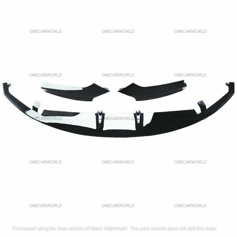 Front Bumper Lip for BMW 2 Series F22 220i 228i 230i M235i M240i 2014-2020 Gloss Black ABS Front Spoiler Splitter MPerfomance Style (One Piece Lip)