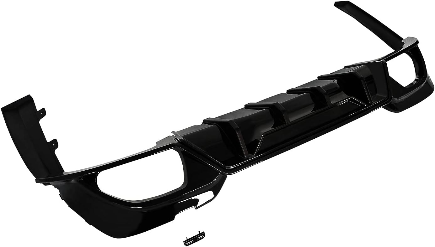 Rear Diffuser Fit for 2019-2023 BMW G20 3 Series M Sport ABS Gloss Black Lower Bumper Splitter Lip - ONECARWORLD