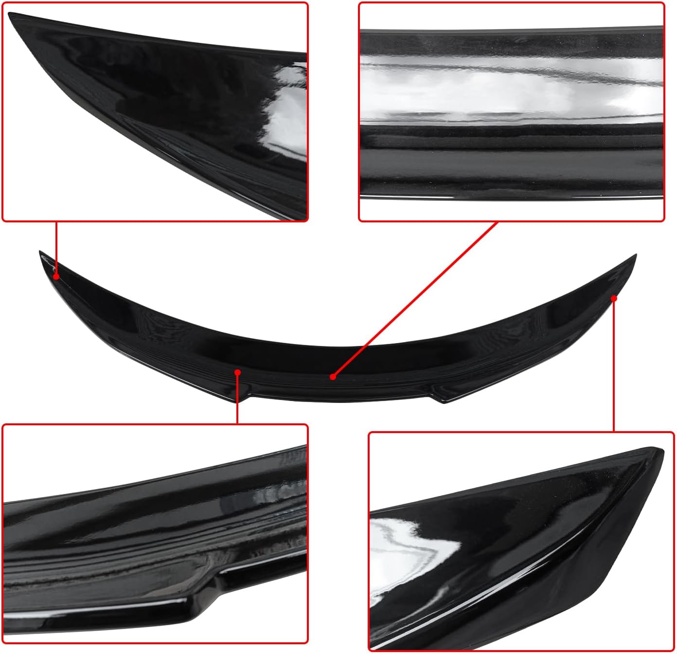 Infiniti Q60 2017-2022 Rear Trunk Spoiler Glossy Black Onecarworld