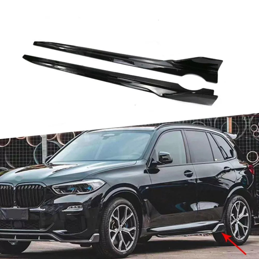 Side Skirts for 2019-2024 BMW G05 X5 M Sport Gloss Black Side Extension Bottom Line Rocker Panels Spoiler - ONECARWORLD