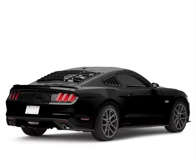 Ford Mustang Window Louver Glossy Black ABS Material Fit for 2015-2023