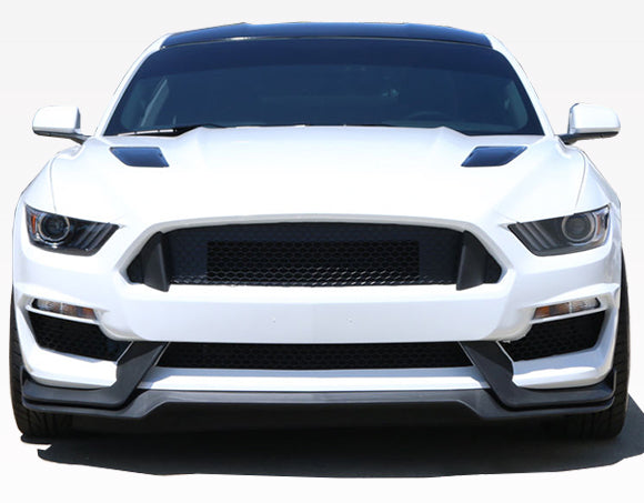 15-17 Mustang GT350 Style Mustang Front Bumper with Front Lip – Polypropylene (Fits ECO, GT & V6) - ONECARWORLD