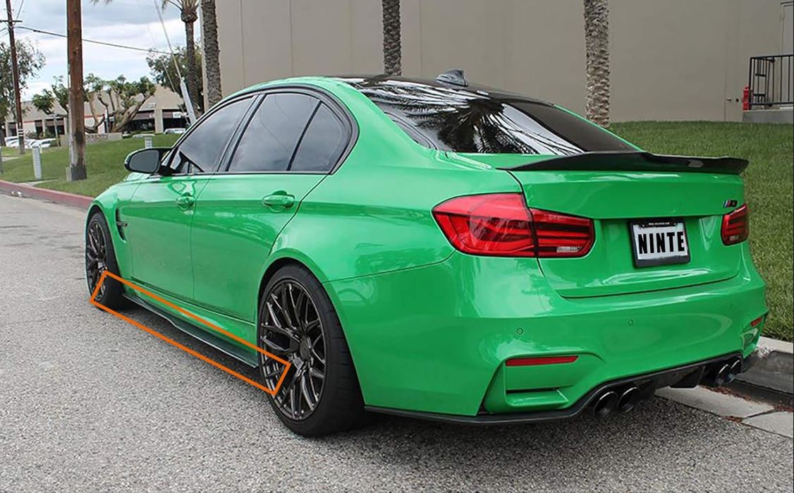 Side Skirts Fits for BMW F80 M3 F82/F83 M4 2015-2020, ABS Glossy Black Extension Rocker Panels - ONECARWORLD