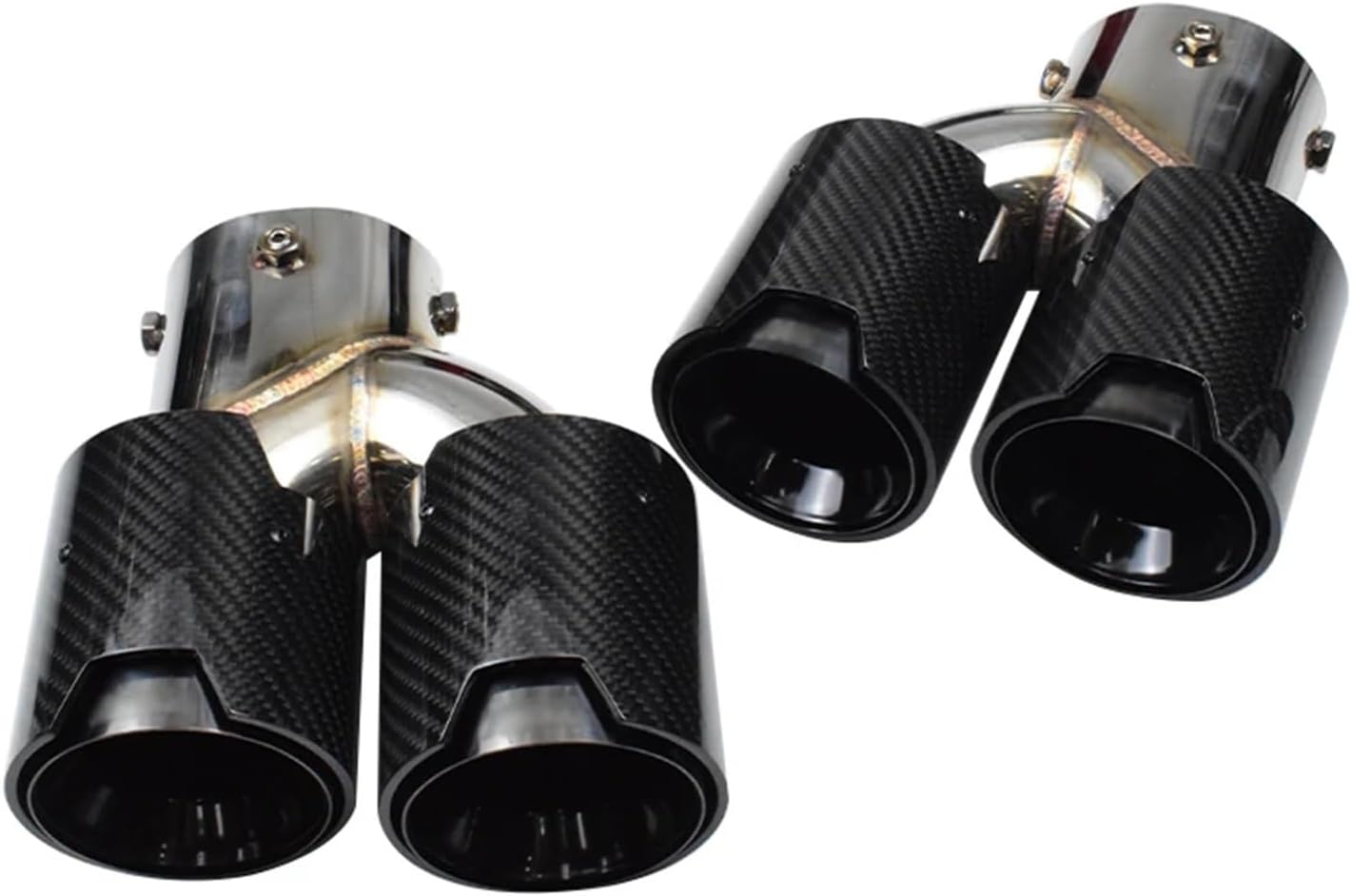 BMW M340i G20 G21 G22 G23 M440i G42 M240i Muffler Tailpipe Exhaust System Carbon Fiber Style Exhaust Tip Quad Style Compatible Onecarworld