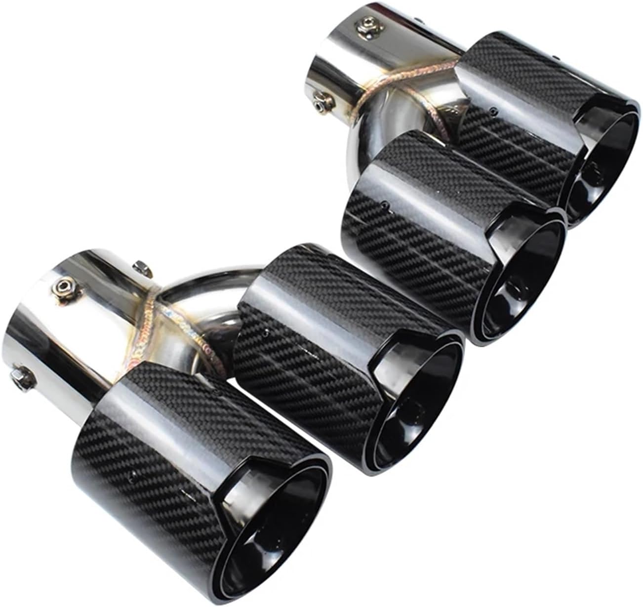 BMW M340i G20 G21 G22 G23 M440i G42 M240i Muffler Tailpipe Exhaust System Carbon Fiber Style Exhaust Tip Quad Style Compatible Onecarworld